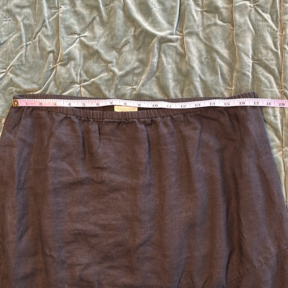 Black linen maxi skirt